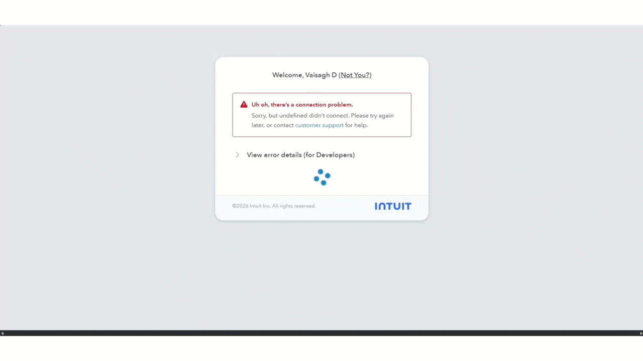 How to Connect QuickBooks to Trophy Jar 6 Connection error message from Intuit